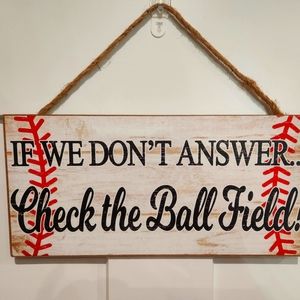 Baseball Wood Sign - Decor for Baseball Fans